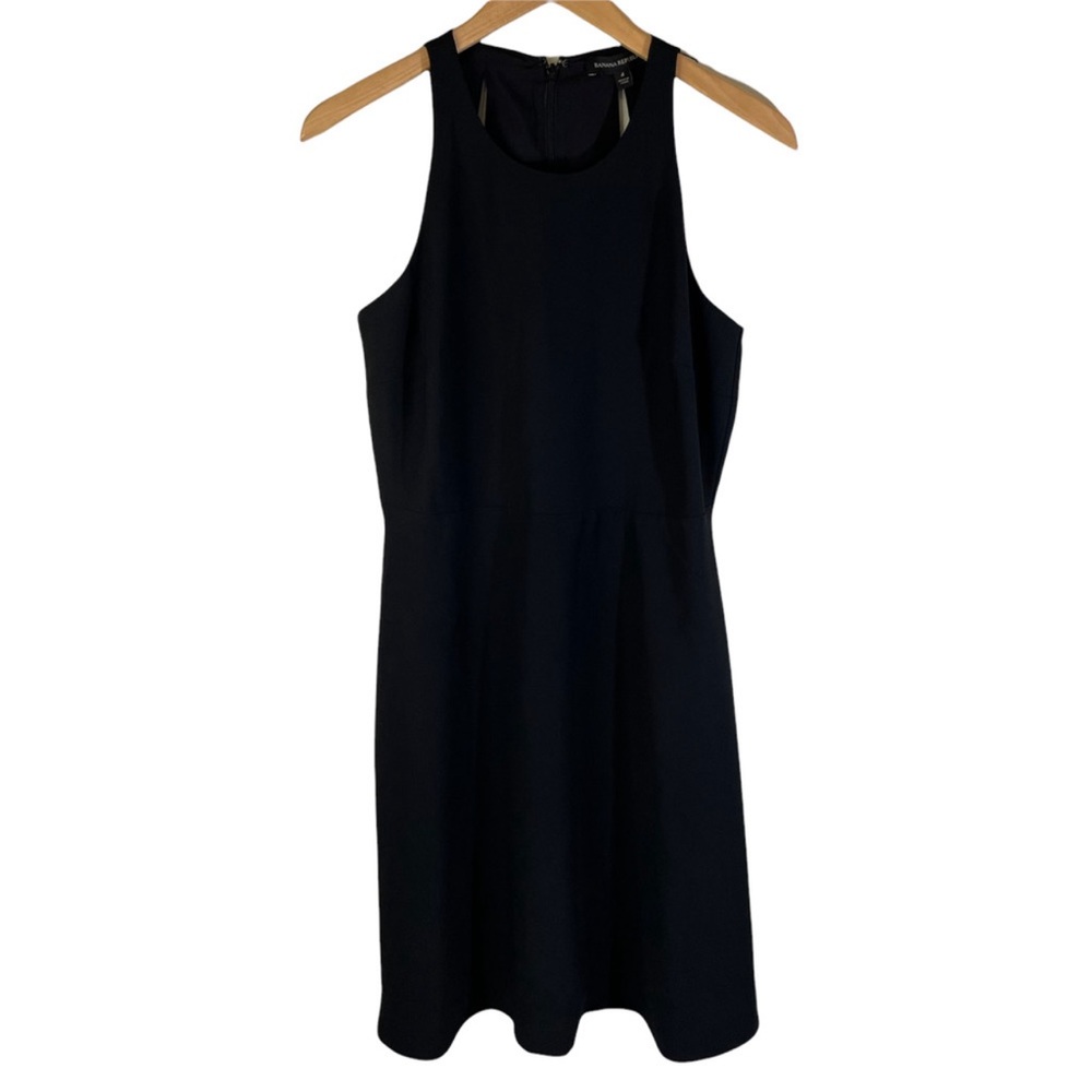Banana Republic Womens Sleeveless Back Cutout Mini Dress Black Size 4.